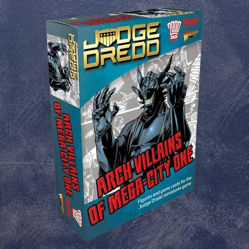Miniatura 4 de Wargames Delivered - Warlord Games Judge Dredd Arch Villains of Mega City Miniaturas de 0.039-1.102 in - 5 miniaturas de villanos, 7 tarjetas, bases