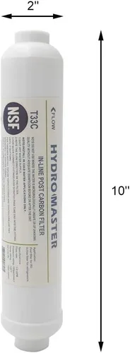 Miniatura 3 de HYDRO MASTER FILTRO DE CARBONO EN LÍNEA CON CONEXIÓN NPT de 1/4 pulgadas, 10 pulgadas x 2 pulgadas.