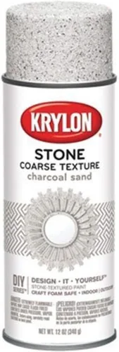 Miniatura 6 de Krylon K18201 Pintura en aerosol de acabado de textura de piedra gruesa, granito negro, 12 onzas