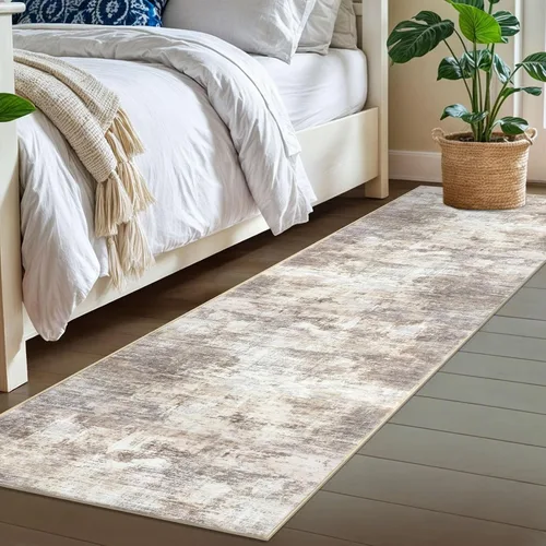 Miniatura 686 de IOHOUZE Alfombra abstracta lavable de 3 x 12 pies para pasillos, antideslizante para cocina, camino de entrada de lana sintética para interiores