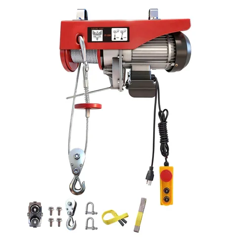 Miniatura 21 de Polipasto eléctrico, cabrestante eléctrico de 880 libras con control remoto inalámbrico, polipasto eléctrico de 110 V con control remoto, motor