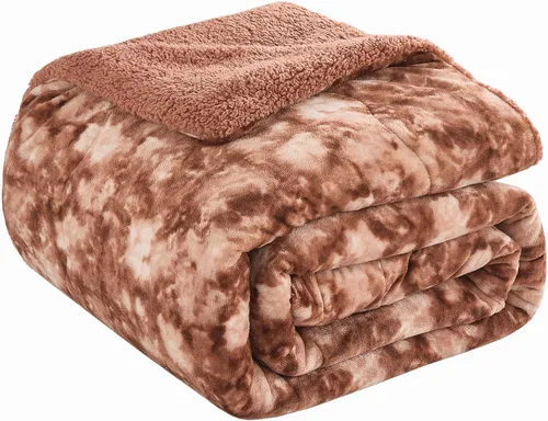 Miniatura 19 de CHOSHOME Manta de forro polar Sherpa - Manta gruesa y cálida para invierno, manta de felpa suave y mullida para cama, sofá y viajes