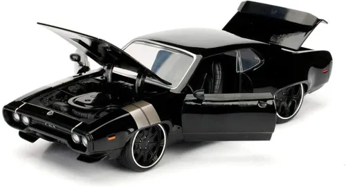 Miniatura 3 de Jada Toys Fast & Furious 1:24 Dom's Plymouth GTX - Coche fundido a presión, juguetes para niños y adultos, negro, estándar