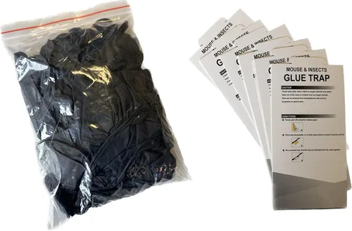 Viper - Trampas para ratones, trampas para ratones de primera calidad, desechables o reutilizables (6 trampas adhesivas con 12 guantes)