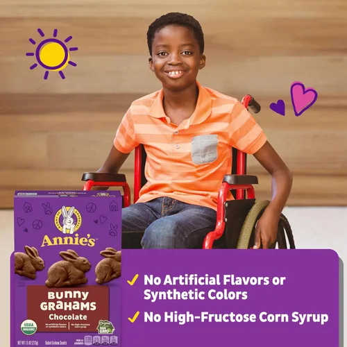 Miniatura 6 de Annie's Organic Chocolate Bunny Graham Snacks, 7.5 onzas