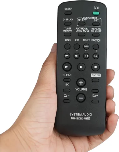 Mando a Distancia de Repuesto RMSCU37B Compatible para Sony LBT-SH2000 RM-SCU37 CMT-FX205 CMT-FX200 MHC-EX700 MHC-EX600 Mini HI-FI Component System