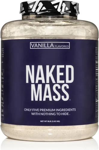 Miniatura 11 de Polvo de proteína natural para ganar masa muscular Naked Mass, 8 libras a granel, sin OMG, sin gluten, sin soya Sin Ingredientes Artificiales, 1250