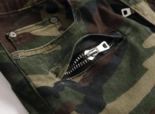 Miniatura 5 de RXXKKK Jeans flexibles clásicos con cremallera para hombre