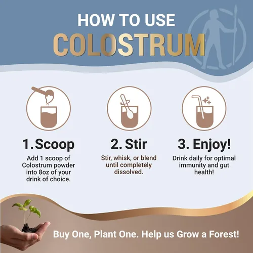 Miniatura 7 de Polvo de calostro alimentado con hierba, calostro bovino sin sabor para humanos, suplemento de calostro en polvo para la salud intestinal, apoyo