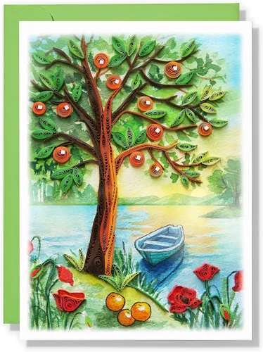 Miniatura 8 de Tarjeta de felicitación estacional, verano invierno, primavera, otoño Tarjeta de cumpleaños para mamá, madre, linda tarjeta de filigrana acolchada