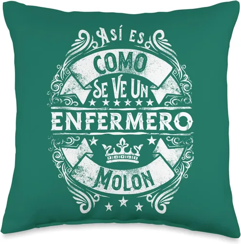 Regalo Original Mejor Enfermero Regalos Originales Un Enfermero Molon Divertido Humor para Hombre - Almohada (16 x 16 pulgadas), multicolor