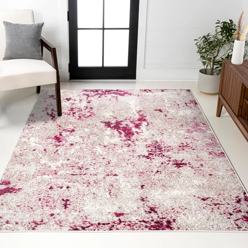 Miniatura 11 de JONATHAN Y CTP103A-3 Alfombra contemporánea POP moderna abstracta vintage desvanecida para interiores, estilo bohemio, fácil de limpiar, alto Azul