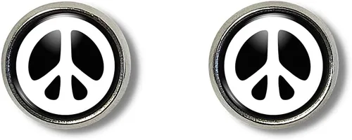 Miniatura 2 de Handmade Peace Sign Stud Earrings