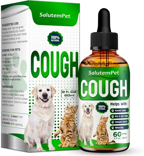 Tos de perro | tos de gato | tos de perrera | Alivio de la tos del perro | Suplementos para la tos | Alivio de alergias para gatos | 2 onzas