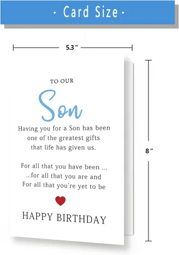 Miniatura 2 de Asmallgf Tarjeta de feliz cumpleaños para hijo, regalos de cumpleaños de mamá papá, divertida tarjeta de cumpleaños para hijo adulto, idea de regalo