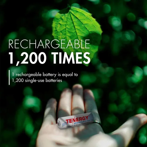 Miniatura 6 de Tenergy Baterías AA recargables de alta calidad, batería AA NiMH de alta capacidad de 2500 mAh, batería de celda AA, paquete de 120