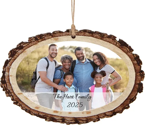 Miniatura 9 de Adorno de Navidad personalizado de Let's Make Memories - Sube tu foto - Adorno navideño conmemorativo 2025 para familia, pareja, amigo - Foto