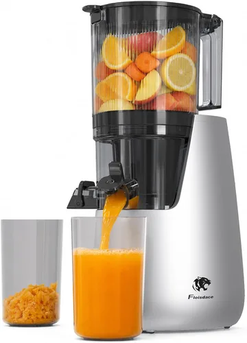 Miniatura 8 de Floisdace J8 Exprimidor de prensa en frío, máquinas exprimidoras de canal de alimentación extra ancha de 6.5 pulgadas, máquinas exprimidoras lentas