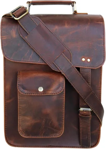 Miniatura 12 de Bolso de mensajero de cuero, bolso de hombro, bolso cruzado vintage para mujeres y hombres, bolso de lona para hombre, cartera de hombre