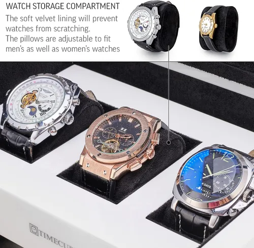 Miniatura 4 de TIMECUBE Bobinador de reloj para 4 relojes con 15 programas de bobinado y 3 ranuras de almacenamiento para relojes