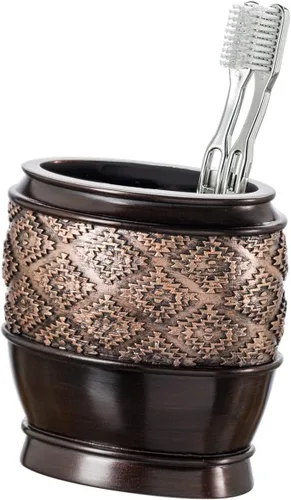 Miniatura 12 de Creative Scents Dublin Brown - Juego completo de accesorios de baño de 4 piezas, juego de accesorios de baño de lujo, dispensador de jabón