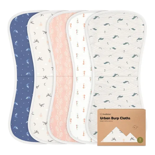 Miniatura 40 de Paños orgánicos para bebés, niños y niñas, paquete de 5, ultra absorbente, paño para eructar, ropa para recién nacidos, toalla para la leche, babero