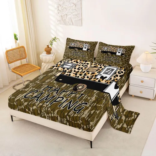 Miniatura 52 de Erosebridal American Flag Bed Sheets Twin Army Green Camo Deep Pocket Fitted Sheet for Kids Boys Girls Bear Claw Hunting Theme Bedding Set Camoflage