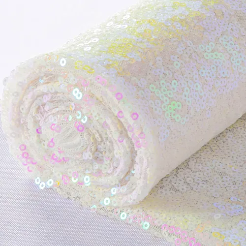 Miniatura 12 de ShinyBeauty Tela de lentejuelas verdes Material de malla de purpurina de 1 yarda para coser vestidos de novia de bricolaje Ropa y ropa de mesa