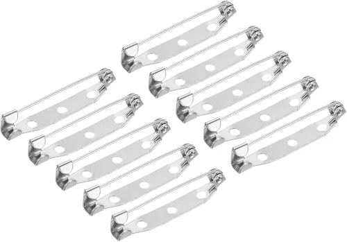 Miniatura 17 de MECCANIXITY 150 pines de barra de seguridad de 0.591 in, broche de cierre para insignias de identificación, tarjetas de nombre, etiquetas para Tono