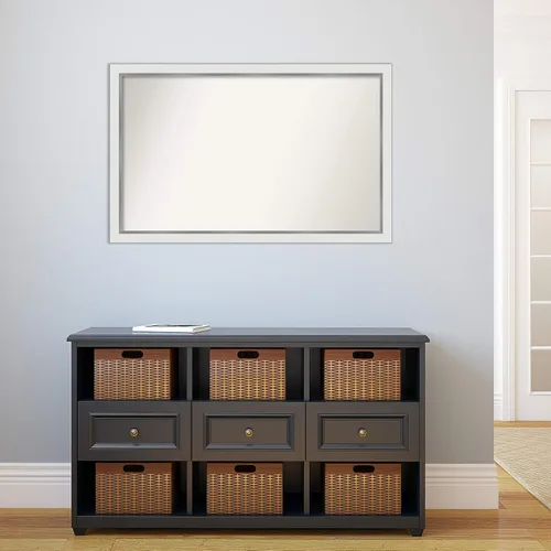 Miniatura 835 de Amanti Art Espejo personalizado, espejo estrecho de baño de oro blanco, espejo de pared o espejo de tocador de baño sobre el fregadero