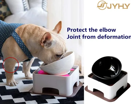 Miniatura 5 de Bulldog Bowl - Tazón de cerámica para perros – Plato para perros y gatos, cuenco de boca ancha para perros y mascotas, comedero inclinado estéril