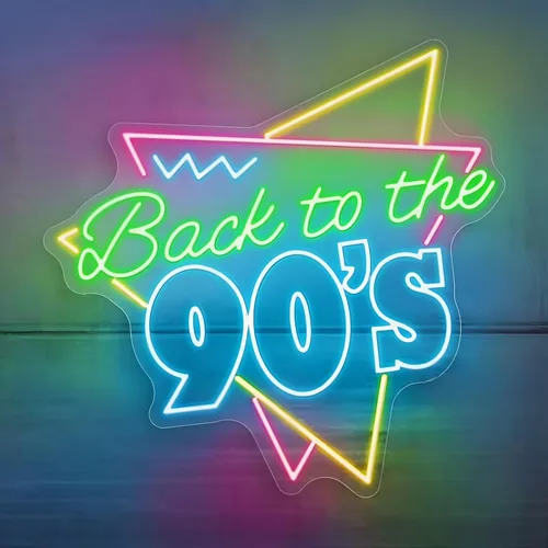 Back To The 90s Neon Sign Retro 90s Party LED Neon Light, Retro Light Up Sign for Home Bar Lounge Game Room Birthday Party Nostalgic Event Venue
