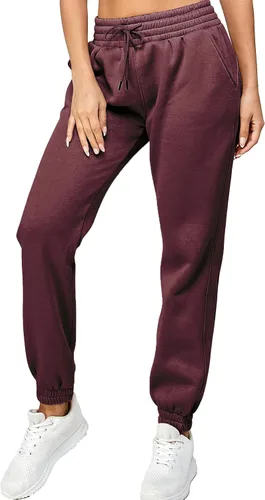 Miniatura 29 de IUUI Pantalones deportivos de cintura alta para mujer, con bolsillos, de algodón, holgados, atléticos