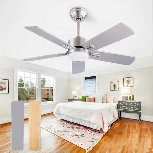Miniatura 12 de QUTWOB - Ventilador de techo de 60 pulgadas con control remoto sin luces, moderno motor DC reversible para interiores y exteriores, ventiladores