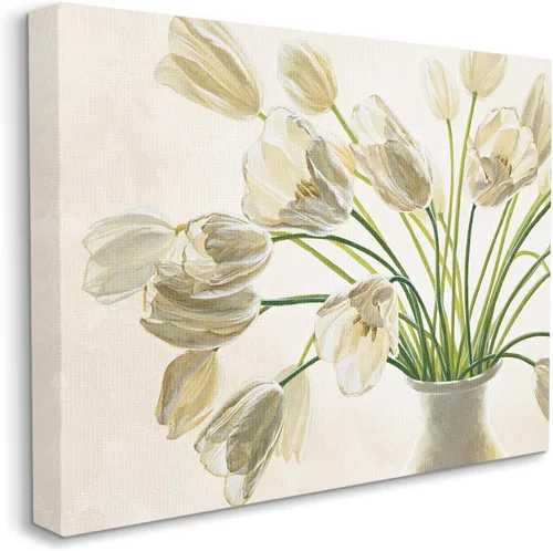 Miniatura 32 de Stupell Industries Lienzo decorativo para pared con diseño de pájaros y prado, diseño floral de Nan, 20 x 16 pulgadas