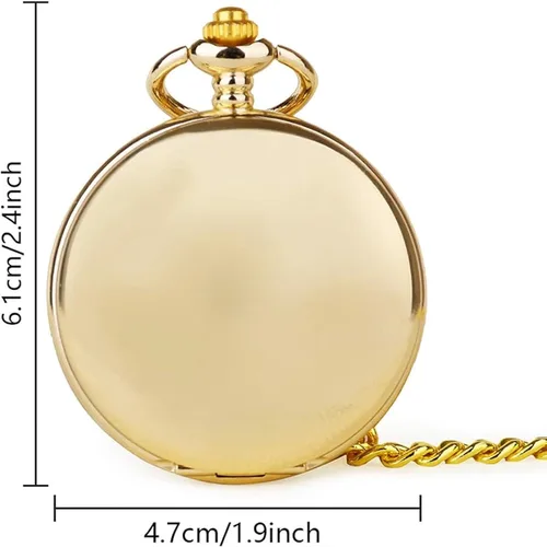 Miniatura 2 de alladaga Juego de 2 relojes de bolsillo clásicos con cadena para hombre y mujer