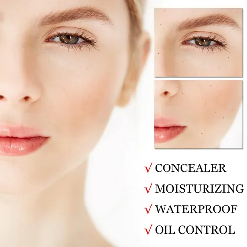 Miniatura 3 de CAHIUYOA Cojín de aire de cabeza de hongos CC Cream BB Cream Base de cabeza de hongo cobertura completa, maquillaje de larga duración hidratar mate