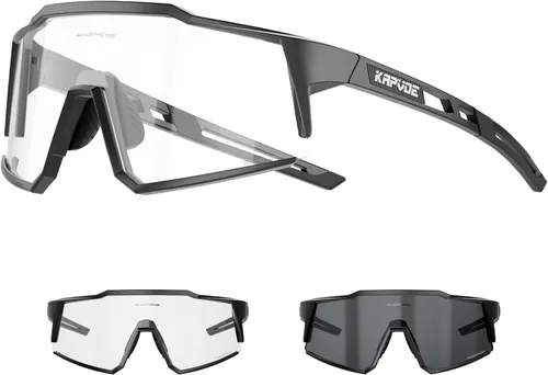 KAPVOE Gafas de Ciclismo Fotocromáticas MTB Bicicleta de Montaña Lentes de Transición para Hombres Mujeres - K9022 01