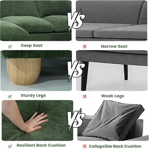 Miniatura 6 de Sofá extraíble en forma de L con cama cama y otomana de almacenamiento, sofá modular de felpilla para sala de estar, sofá modular en forma de L