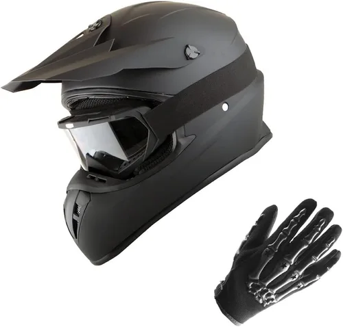 Miniatura 16 de 1Storm - Casco de motocross para adultos BMX MX ATV Dirt Bike Downhill Mountain Bike estilo Monster Shark Racing HKY_SC09S