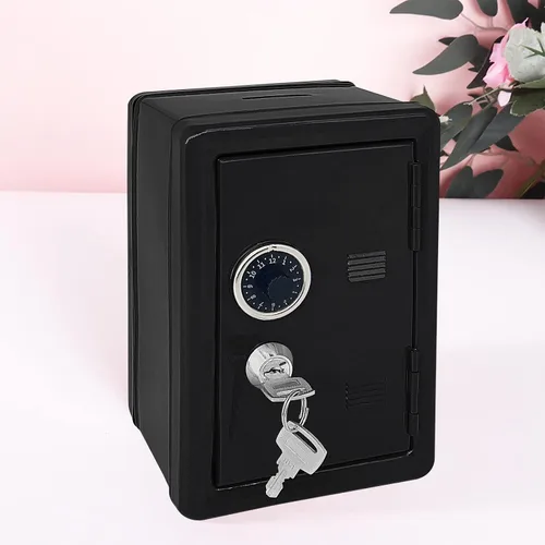 Miniatura 6 de Alcancía segura para niños, caja fuerte de metal con llave, caja de ahorro de dinero para niños y niñas, los mejores bancos de regalo