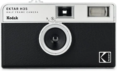 Kodak EKTAR H35 Cámara de película de medio marco (negro, paquete con película 24exp)