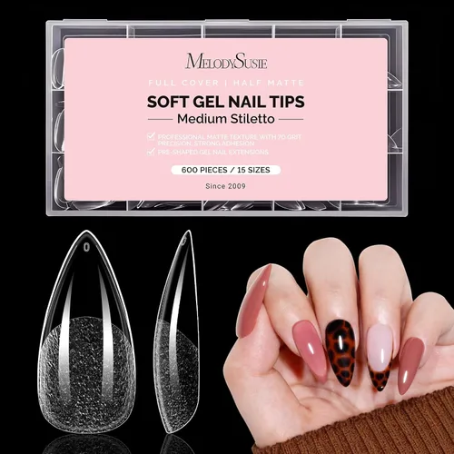 Miniatura 22 de MelodySusie Pegamento de uñas de gel 9 en 1 sin TPO para puntas de uñas postizas, 2 unidades de 0.5 fl oz de luz UV de larga duración requerida