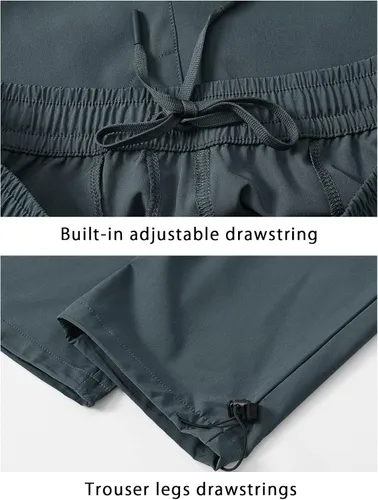 Miniatura 4 de TBMPOY Men's Hiking Pants Quick Dry Lightweight Stretch Wind Outdoor Causal Cargo Work Pants with 5 Pockets
