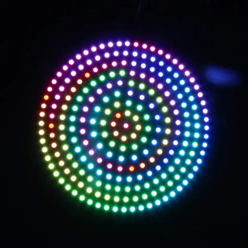 Miniatura 6 de 241 LEDs 9 Anillos WS2812B 5050 RGB LED Lámpara de Anillo Luz Direccionable Individualmente Color de Sueño Completo DC5V con Mini Controlador