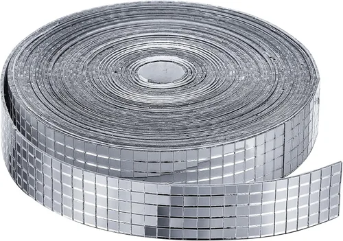 Miniatura 8 de SATINIOR 16000 piezas de azulejos de espejo de bola de discoteca autoadhesivos para manualidades, adhesivos pequeños de bola de discoteca de 5 x 5