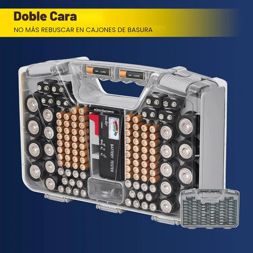Miniatura 4 de Ontel Battery Daddy - Estuche de almacenamiento y organizador con probador, almacena y protege hasta 180 baterías, doble cara, diseño duradero