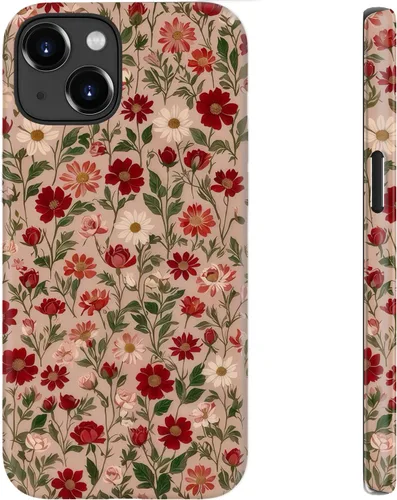 Miniatura 17 de bemal Funda para iPhone 12 Mini, estética, vintage, floreciente, peonía, concha, femenina, compatible con MagSafe, moderna, única, moderna, moderna
