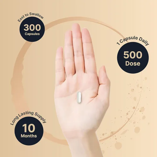 Miniatura 4 de NatureBell - Suplemento complejo de magnesio de 500 mg, 300 cápsulas, 10 formas activas, glicinato, citrato, taurato y más, 100 % quelado