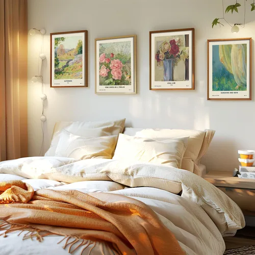Miniatura 2 de QIAOMICS Arte floral para pared, pósteres florales vintage para estética de habitación, paquete de 6 impresiones botánicas sin marco de 8 x 10